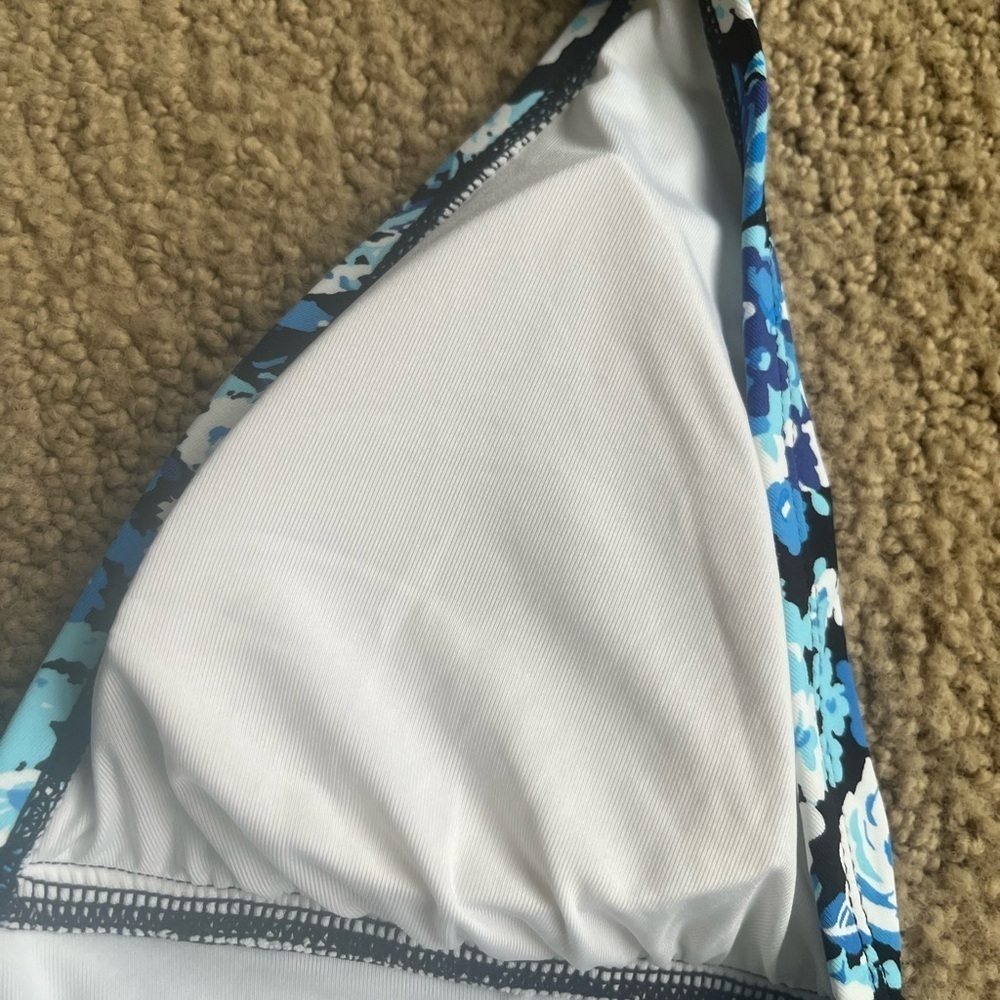 Nautica Shape Enhancing Slimming Blue Floral Halter Tankini - Picture 5 of 10